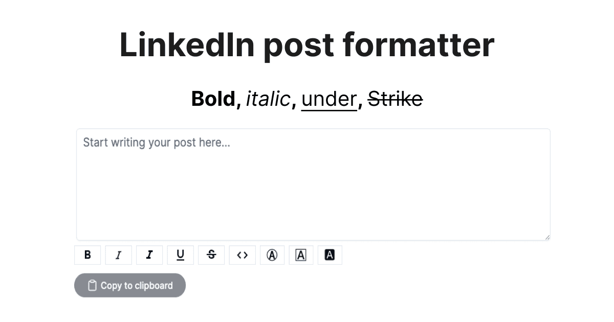 How to Format Text in LinkedIn Post with Bold, Italics and more