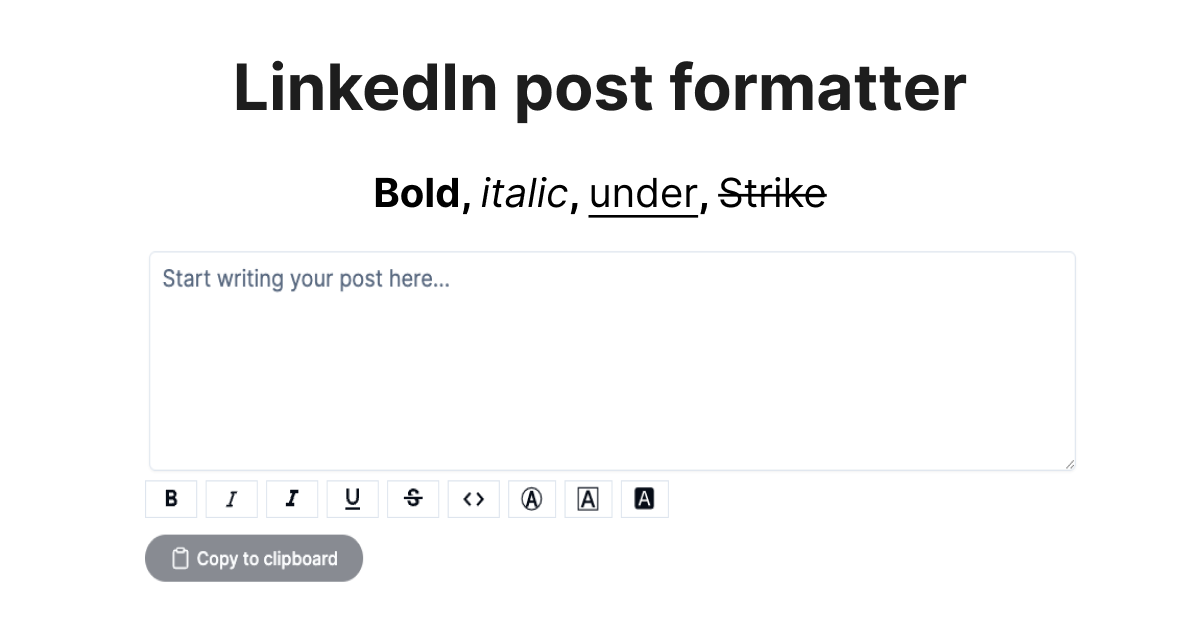 Format the linkedin post to make it more readable